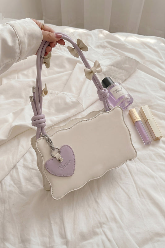 Inaya's Handbag Baggie - Off White (Lilac Strap)